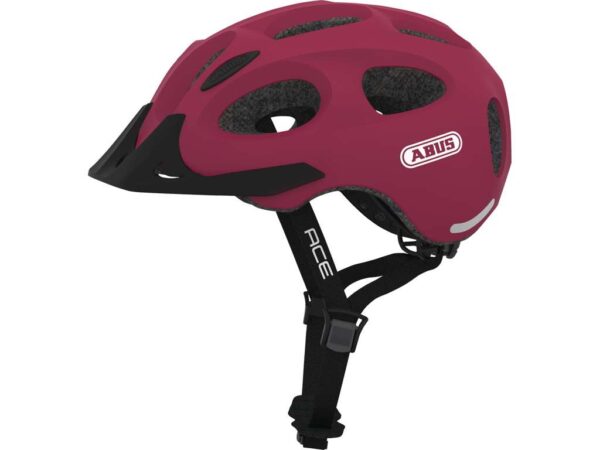 Køb Abus Youn-I ACE - Cykelhjelm til børn - Cherry red - Str. 48-54 cm online billigt tilbud rabat cykler cykel