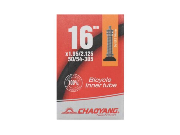 Køb Chaoyang Slange 16 x 1.95-2.125 med 40mm lang Dunlop ventil online billigt tilbud rabat cykler cykel