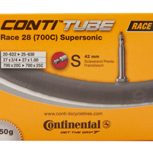 Køb Continental Race 28 Supersonic - Cykelslange - Str. 700x20-25c - 42 mm racerventil online billigt tilbud rabat cykler cykel