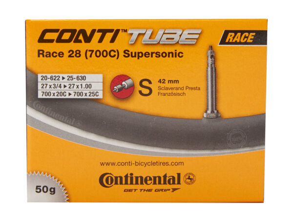 Køb Continental Race 28 Supersonic - Cykelslange - Str. 700x20-25c - 42 mm racerventil online billigt tilbud rabat cykler cykel