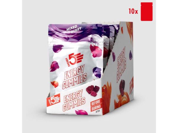 Køb High5 Energy Gummies - Vingummi med mixed bærsmag - 1 kasse á 10 poser online billigt tilbud rabat cykler cykel