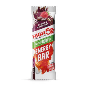 Køb High5 Energybar med protein - Kakao/hindbær - Vegansk - 50 gram. online billigt tilbud rabat cykler cykel