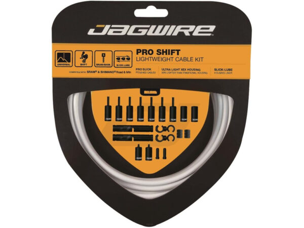 Køb Jagwire - Pro Shift - 2x Gearkabel sæt - Road/MTB - Hvid online billigt tilbud rabat cykler cykel