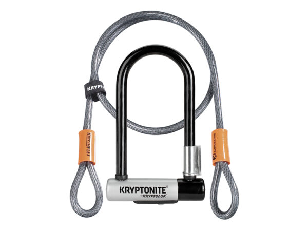 Køb Kryptonite bøjlelås med wire - Kryptolok Mini 7 - U-Lock med Flex online billigt tilbud rabat cykler cykel