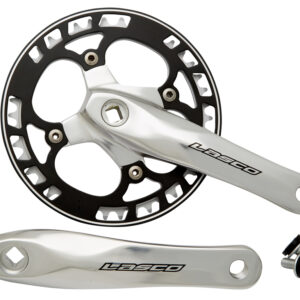 Køb Lasco - Kranksæt - 46 tands - 170 mm - Sølv med sort disc online billigt tilbud rabat cykler cykel