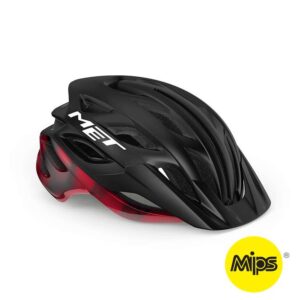 Køb MET Veleno Mips - MTB Cykelhjelm - Mat Sort/Rød - Str. 56-58 cm online billigt tilbud rabat cykler cykel