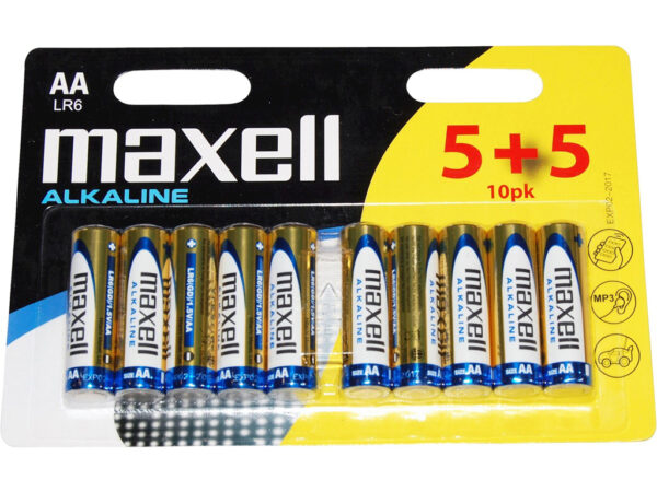 Køb Maxell - Batteri - AA/LR06 Alkaline - 10 stk online billigt tilbud rabat cykler cykel