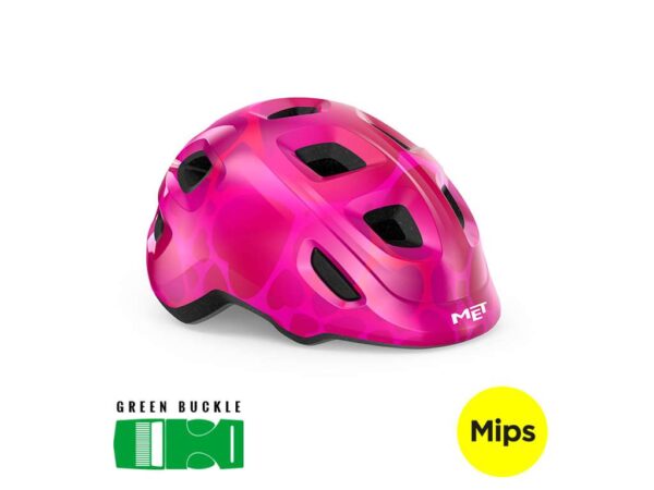 Køb Met Hooray MIPS - Børnecykelhjelm - Pink/Hjerter - Str. 52-55 cm online billigt tilbud rabat cykler cykel