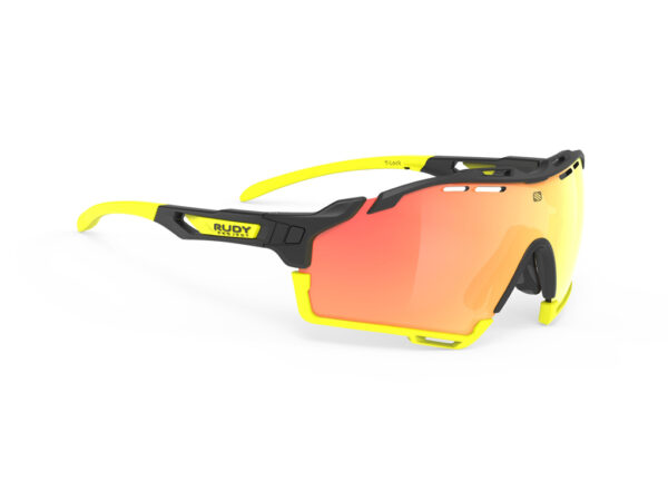 Køb Rudy Project Cutline - Løbe- og cykelbrille - Multilazer orange linser - Sort/Gul online billigt tilbud rabat cykler cykel