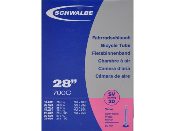 Køb Schwalbe slange 700x18-25c X-Light med 80mm Racer ventil SV20 online billigt tilbud rabat cykler cykel